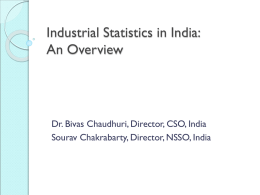 Industrial Statistics in India: an overview
