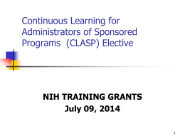 What is a ‘training grant?”