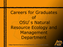 Careers In Natural Resources