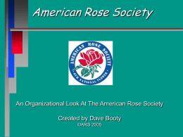AMERICAN ROSE SOCIETY COMMITTEES
