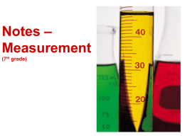 Notes – Measurement