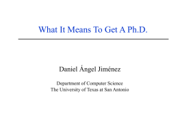 What It Means To Get A Ph.D.