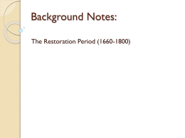 Background Notes: