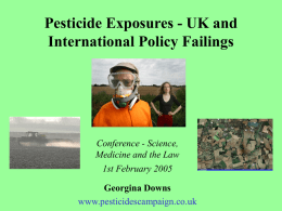 Pesticide Exposures for People in Agricultural Areas
