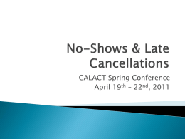 No-Shows & Late Cancellations