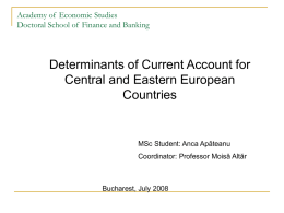 Academy of Economic Studies Doctoral School of Finance and