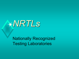 NRTLs - EFCOG Main Page
