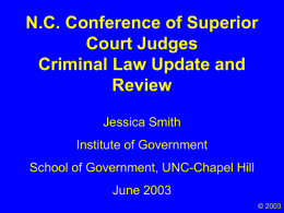 Criminal Law Update and Review