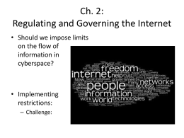 Regulating and Governing the Internet