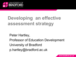Developing an effective assessment strategy