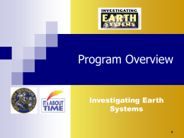 Investigating Earth Systems - American Geosciences Institute