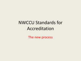 NWCCU Standards for Accredition