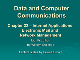 Chapter 22 - William Stallings, Data and Computer