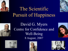 The Pursuit of Happiness - Centre for Confidence and Well