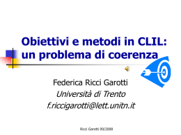 Obiettivi in CLIL: un problema di coerenza