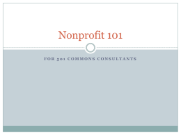 Nonprofit 101