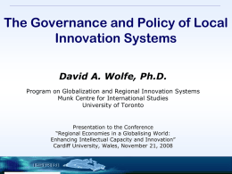 Innovation Systems and Economic Development: The Role of