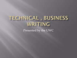 Professional Writing - Middle Tennessee State University