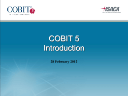 COBIT 5 Introduction
