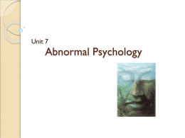 Abnormal Psychology - Accelerated Learning Center, Inc.