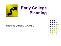 Early College Planning - Riverdale High School