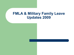 FMLA & Military Family Leave Updates