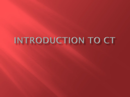 Introduction to CT