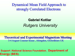 Correlated Electrons: A Dynamical Mean Field (DMFT