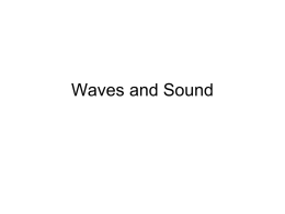 Waves and Sound - ELECTRA ISD Electra, Texas