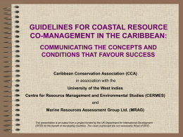 GUIDELINES FOR COASTAL RESOURCE CO
