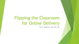 Flipping the online Classroom