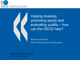 Valuing diversity, promoting equity and evaluating quality