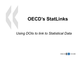 OECD's StatLinks - DOIs - Digital object identifier