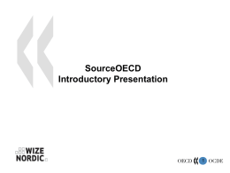 Why subscribe to SourceOECD