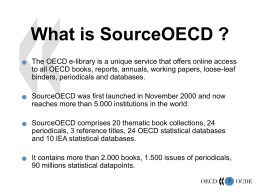 Why subscribe to SourceOECD