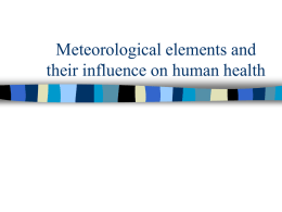 Meteorological elements and their influence on human health