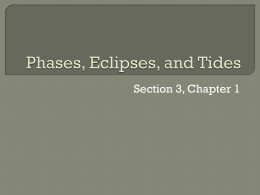 Phases, Eclipses, and Tides - Mother Teresa Regional School