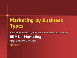 Marketing by Business Types - Lerntipps