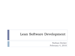 Lean Software Development