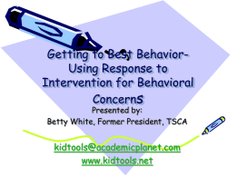 Best Practices for Managing Behaviors in the Classroom