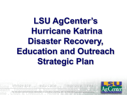LCES Hurricane Katrina Disaster Recovery Education and