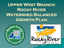 Upper West Branch Rocky River Watershed Balanced Growth …