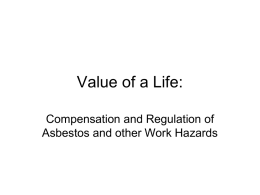 Value of a Life: - University of Toronto