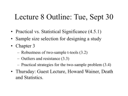 Lecture 8 Outline: Tue, Sept 30
