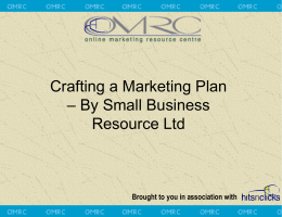 Crafting a Marketing Plan