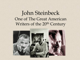 Introducing John Steinbeck - Chico Unified School District