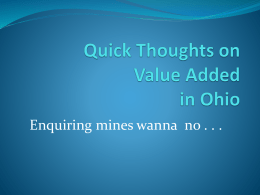 Quick Thoughts on Value Added in Ohio