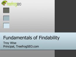 Fundamentals of Findability