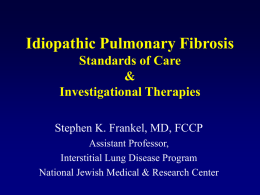 Idiopathic Pulmonary Fibrosis Standards of Care