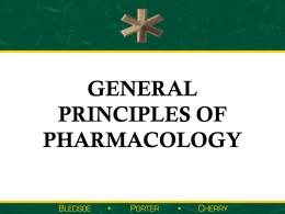 GENERAL PRINCIPLES OF PHARMACOLOGY